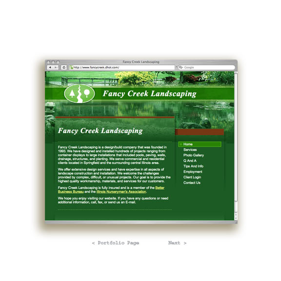 DHOT Site - Fancy Creek landscaping